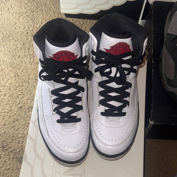 Jordan Other - Jordan White and Black High-Top Sneakers